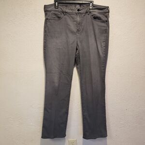 NYDJ for Chico's Womens Jeans 18 Straight Stretch Lift Tuck Dark Grey